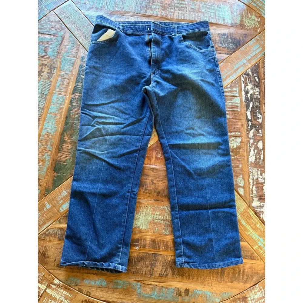 Wrangler Five Star Men's Jeans - Dark Stonewash, Size 38 X 29